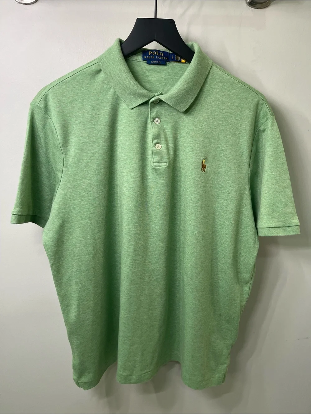 Ralph Lauren Men's Polo Shirt in Mint Green with Embroidered Pony